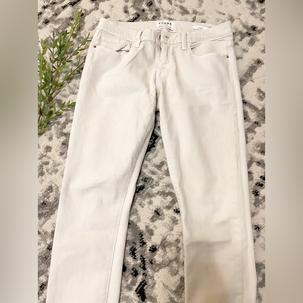 Frame Denim Women's Skinny Jeans in Cream